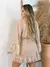 Robe/Camisola/Calcinha sem Bojo - Canela/Dourado na internet