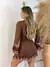 Robe/Camisola/Calcinha sem Bojo - Capuccino/Rose - Pimenta Doce