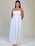 Vestido Longo Linho Puro Off White Sicilia