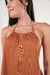 Vestido Longo Decote Marrom Atena - loja online