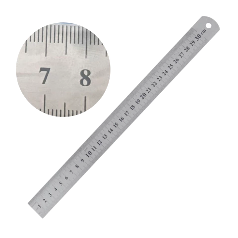 Régua 30 cm de Aço Inoxidável – Ideal para Couro, Artesanato e Oficina