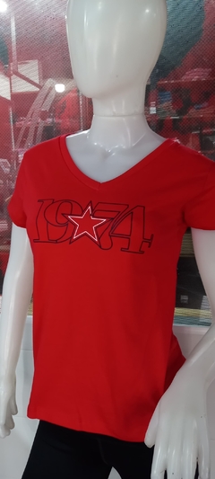 Remera cuello V Newell's 1974 en internet