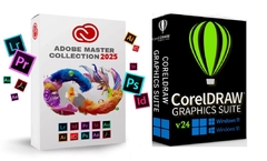 Adobe Suite 2025 Master Collection + CorelDRAW 2025. Permanentes vitalicios
