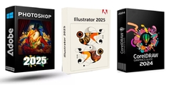 Photoshop 2025 + Illustrator 2025 + CorelDRAW 2024 (3X1) OFERTA!