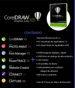 CorelDraw X8 Graphics Suite (Para Windows 7 y 8.1 64 Bits) - comprar online