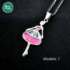 Dije acero danza 3D (JO003) - comprar online