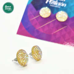 Aros mini cristales tornasol (JO017)