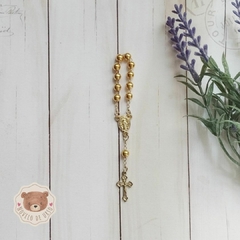 Mini terço dourado - comprar online