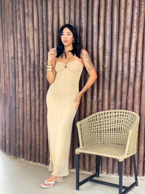 Vestido Rebeca Dourado - comprar online