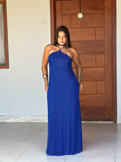 Vestido Lótus Azul - comprar online