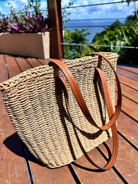 Bolsa de Palha Bella Nude