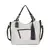 Bolsa de Ombro Couro Legítimo Alça Removivel Patimor Cor Off White com Preto