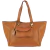 Bolsa Shopper de Couro Legítimo com Carteira Elisa Andória na cor caramelo