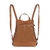 Mochila de Couro Legítimo Resistente Maluzinha Andória Cor Off White Com Caramelo