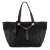 Bolsa Shopper de Couro Legítimo com Carteira Elisa Andória na cor preto