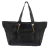 Bolsa Shopper de Couro Legítimo com Carteira Elisa Andória na cor preto
