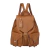 Mochila de couro legítimo estilo boho caramelo Andória