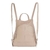Mochila de Couro Legítimo Resistente Maluzinha Andória Cor Off White Com Caramelo - loja online