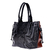 Bolsa Shopping Bag de Couro Legítimo Clara Andória Cor Preto com Caramelo - comprar online