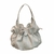 Bolsa Ombro Baú Bombom Andória em couro off white, realçando o design refinado para mulheres que buscam estilo e praticidade.
