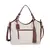 Bolsa de Ombro Couro Legítimo Alça Removivel Patimor Cor Off White com Marsala