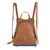 Imagem do Mochila de Couro Legítimo Resistente Maluzinha Andória Cor Off White Com Caramelo