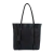 Bolsa Shopping Bag de Couro Legítimo Maitê Andória na cor Preto