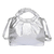 Bolsa Andória de Ombro em Couro Macio, cor Prata Metalizada, realçada pela versatilidade da alça removível Janete. Acessório elegante e moderno.