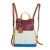 Imagem do Mochila de Couro Legítimo Resistente Maluzinha Andória Cor Off White Com Caramelo