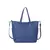 Bolsa de ombro de couro azul royal com alça removível e design simples