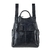 Mochila de Couro Malu Média - Croco Preto