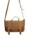 Bolsa Baguete Transversal de Couro Legítimo Maya Cor Chocolate Caramelo na internet
