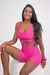 Top estilo regata super fashion com bermuda de cós alto -Rosa pink na internet