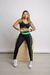 Calça legging com detalhes em verde - top franzido - comprar online