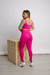 legging com bolso nas laterais, top camiseta - Mar Azul