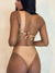 Imagem do top tomara que caia c/ alça larga elegante c/ amarração nas costas e hotpant costura invisível monique jeri caramelo