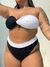 Top Tomara Que Caia Em Duo Collor Com Calcinha Hot Pants Flavia - Mar Azul