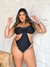 Maiô Engana Mamãe Com Bojo Removível E Argolas Com Passador Na Lateral Da Calcinha Plus Size Lara preto - comprar online