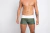 Sunga box Masculina Moda Praia Lycra Premium proteção Uv50 verde musgo off white - loja online