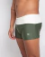 Sunga box Masculina Moda Praia Lycra Premium proteção Uv50 verde musgo off white - Mar Azul
