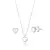 Conjunto coração zircônia em prata 925 - comprar online
