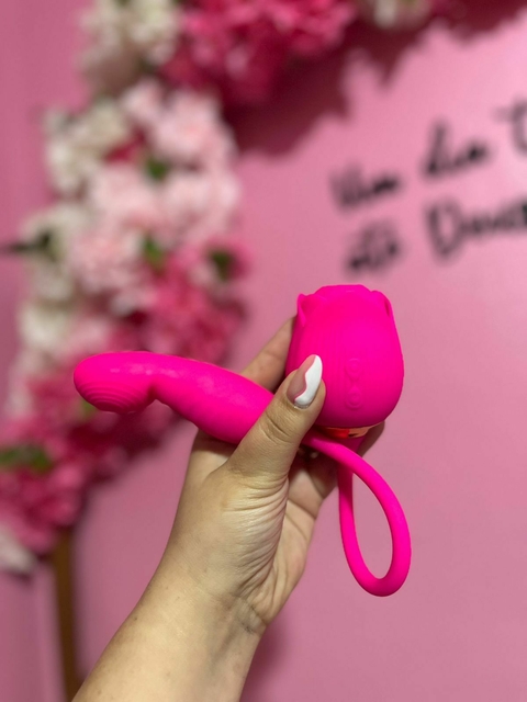 Estimulador de rosa duplo