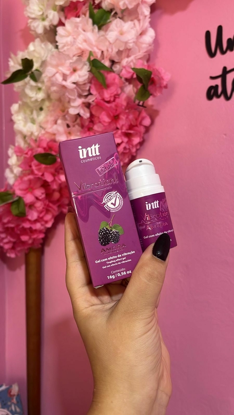 Vibration Gel excitante para Massagem Corporal Sabor Amora 17g Intt