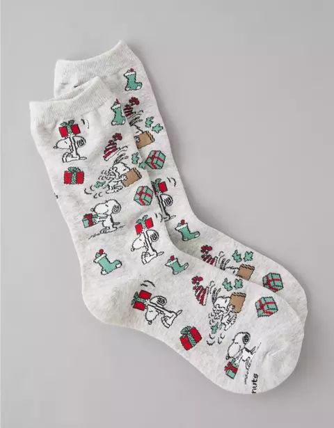 PREORDEN American Eagle AE Snoopy Ruffle Crew Socks - comprar en línea