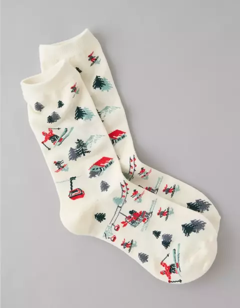 PREORDEN American Eagle AE Teddy Bear Crew Socks - comprar en línea