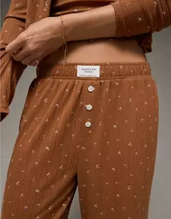 PREORDEN American Eagle AE Pointelle 3-Piece PJ Set Caramel - Maw Maw Beauty