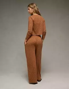 PREORDEN American Eagle AE Pointelle 3-Piece PJ Set Caramel en internet