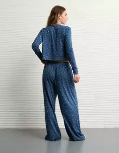 PREORDEN American Eagle AE Pointelle 3-Piece PJ Set Navy - Maw Maw Beauty