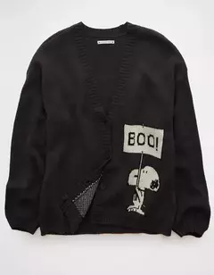 *PREORDEN* American Eagle AE Snoopy Halloween Cardigan Black en internet