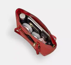 PREORDEN Coach Station Tote Bag In Signature Canvas Gold/Crimson - Maw Maw Beauty